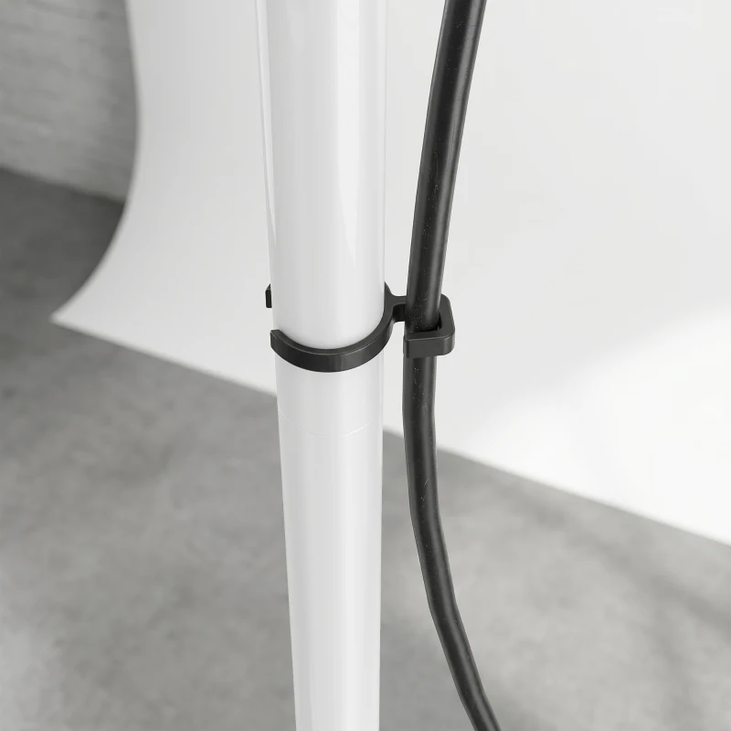 HOMCOM Modern Standing Lamp, Floor Lamp with 350° Rotatable Head for Living Room, White