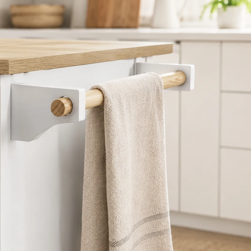 HOMCOM Îlot Central Cuisine avec Plateau Rabattable 2 Prises et 2 Ports USB Desserte de Cuisine sur Roulettes 3 Tiroirs Blanc