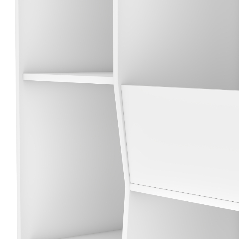 AIYAPLAY Meuble rangement enfant, bibliothèque enfants avec 8 compartiments et étagère supérieure, 104 x 29 x 101,5 cm, blanc