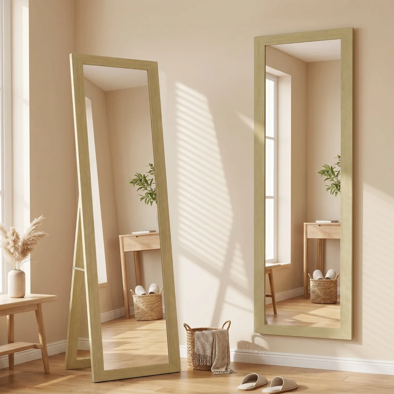 HOMCOM 37 x 157 cm Full Length Mirror - Natural