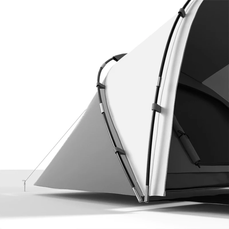 Outsunny 4 Man UV Protection Camping Tent - Charcoal Grey and White