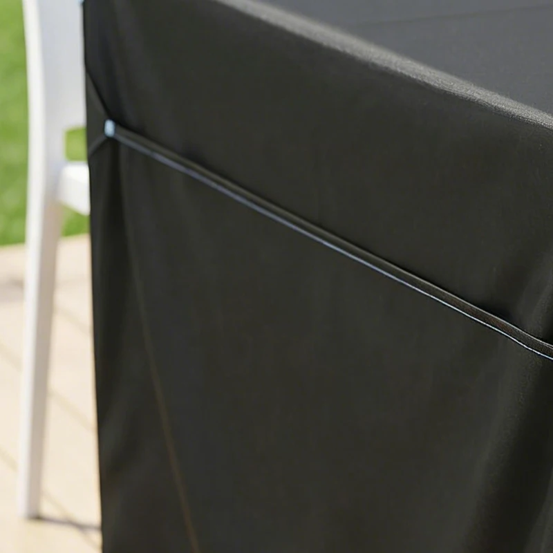 Outsunny Housse Salon de Jardin Extérieure Imperméable 420D Tissu Oxford, avec Évent et Sac de Rangement, 180x120x74cm, Noir