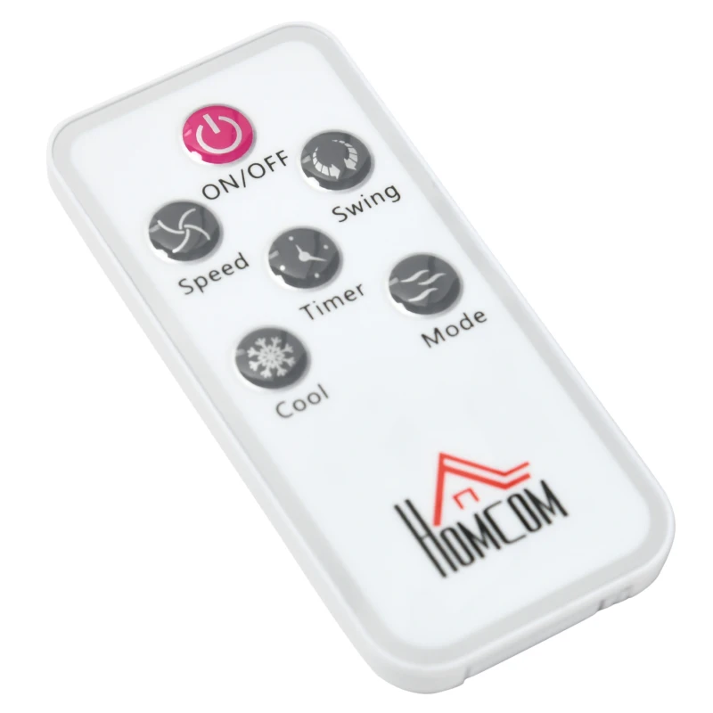 HOMCOM Refroidisseur d'air portable mobile par évaporation 3 en 1 oscillation, 3 vitesses, télécommande, minuterie 8H, blanc