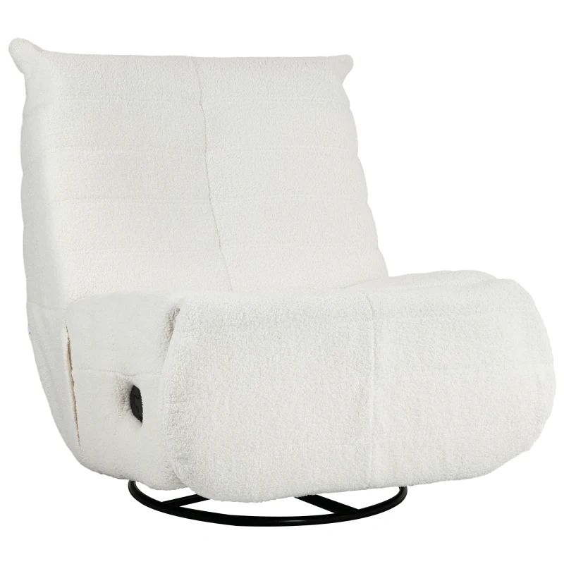 HOMCOM Sitzsack, verstellbar, belastbar bis 150kg, 84x104x87cm, Creme