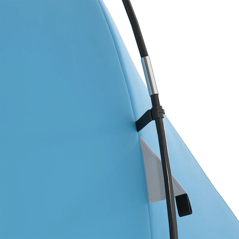 Outsunny Tente de camping familiale 3 personnes, tente tunnel imperméable, 2 portes fenêtres, ventilée 4,6 x 2,6 x 1,9 m, bleu