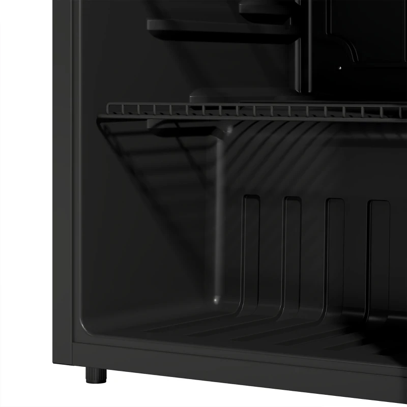 HOMCOM Réfrigérateur à boissons 70L et 70 canettes, petit frigo silencieux, porte en verre trempé, étagères réglables, noir