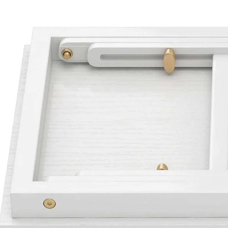HOMCOM Tavolino da letto pieghevole e regolabile con piano inclinabile per laptop, bianco