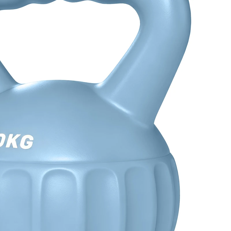 SPORTNOW Kettlebell 10 kg, haltère avec poignée Antidérapante, haltère à boule, musculation, entraînement, pour gym, bleu