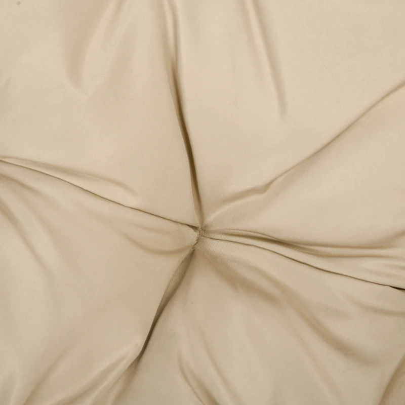 Outsunny Fauteuil papasan en rotin, fauteuil pivotant à 360° avec coussin rembourré, 85 x 70 x 82 cm, kaki