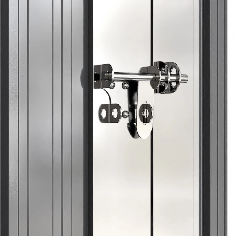 Outsunny Abri de Jardin Armoire de Jardin 0,69m² Toit Incliné Porte Verrouillable et Barres de Soutien 83x89x163cm Gris Anthracite