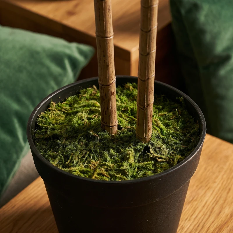HOMCOM Arbre artificiel cordyline en pot 90 cm avec 29 feuilles réalistes, plante artificielle en PEVA, intérieure et extérieure