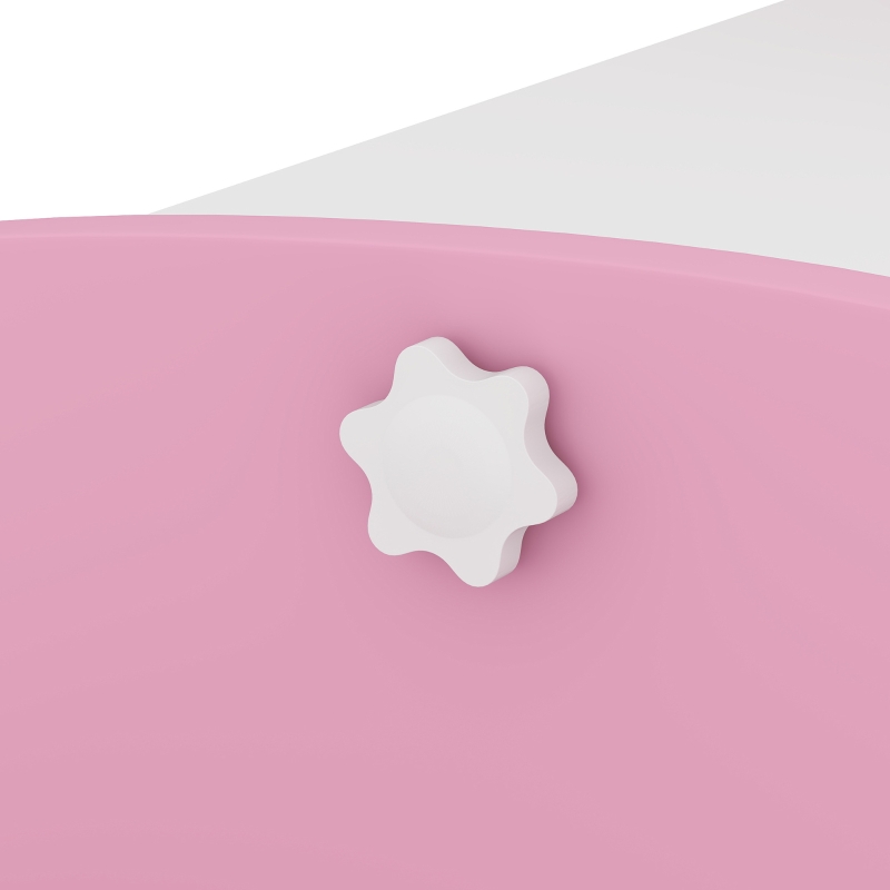 AIYAPLAY Meuble rangement enfant 3 à 8 ans, rangement jouets enfant modulaire avec porte-magazines à 4 étagères, rose