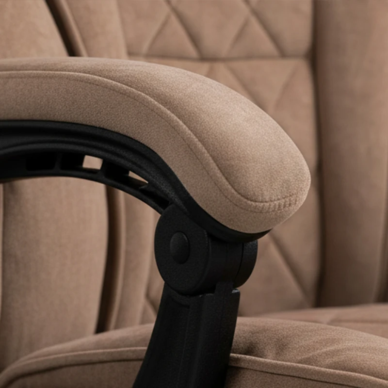 Vinsetto Ergonomische bureaustoel met massagefunctie, draaibaar, met voetensteun, bruin