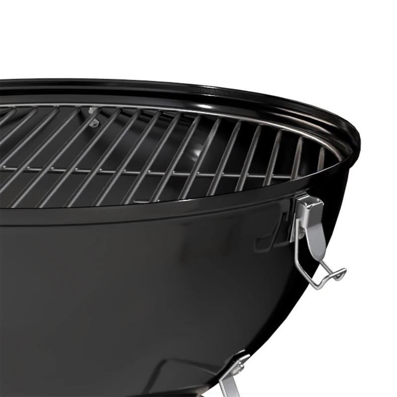 Outsunny Fumoir 3 en 1 avec 3 Grilles de Cuisson, Thermomètre Intégré, Ventilation Réglable, 62,5x47,5x91cm, Noir