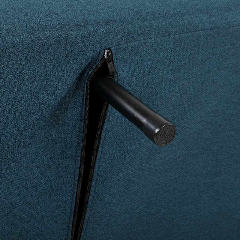 HOMCOM Canapé Convertible 2 Places, Canapé-Lit Clic-Clac 3 en 1 avec Dossier Réglable, Oreiller, Assise Large, Bleu