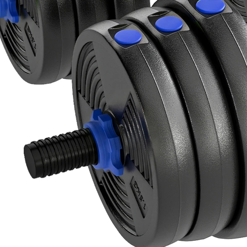 SPORTNOW Kit Haltères Musculation Haltères Réglables 25 kg 3 en 1, Ensemble de Poids Réglable avec Barre d'Extension Bleu