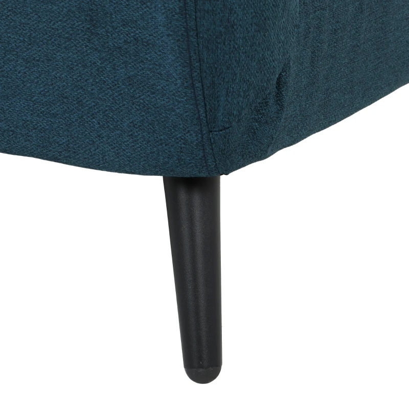 HOMCOM Canapé Convertible 2 Places, Canapé-Lit Clic-Clac 3 en 1 avec Dossier Réglable, Oreiller, Assise Large, Bleu