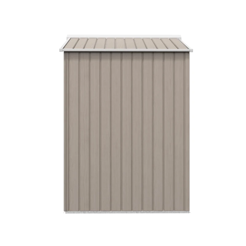 Outsunny Abri de Jardin 2,77 m² - Remise pour Outils avec Fondation - cabanon Porte verrouillable - tôle d'acier marron clair