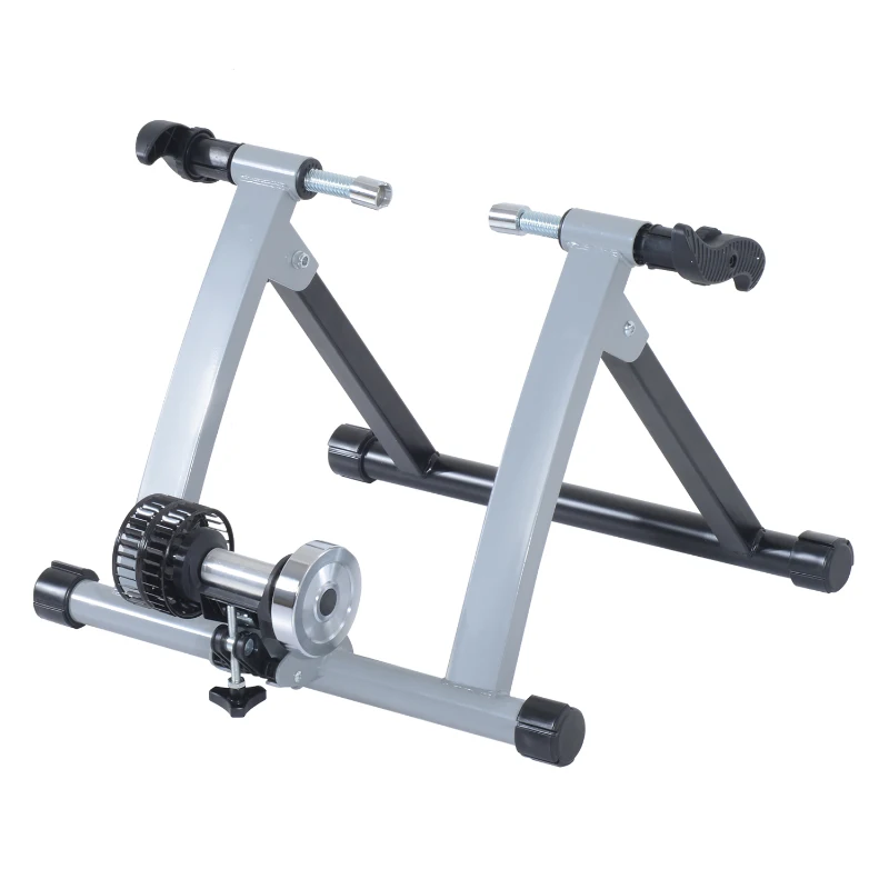 HOMCOM Fietstrainer fiets lucht hometrainer roltrainer 26-28 inch 2 kleuren