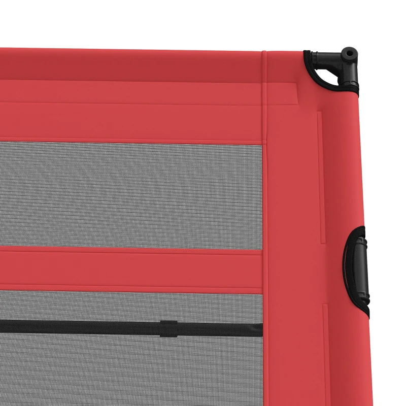 PawHut hondenligstoel outdoor hondenmand kattenmand dierenmand slaapplaats rood