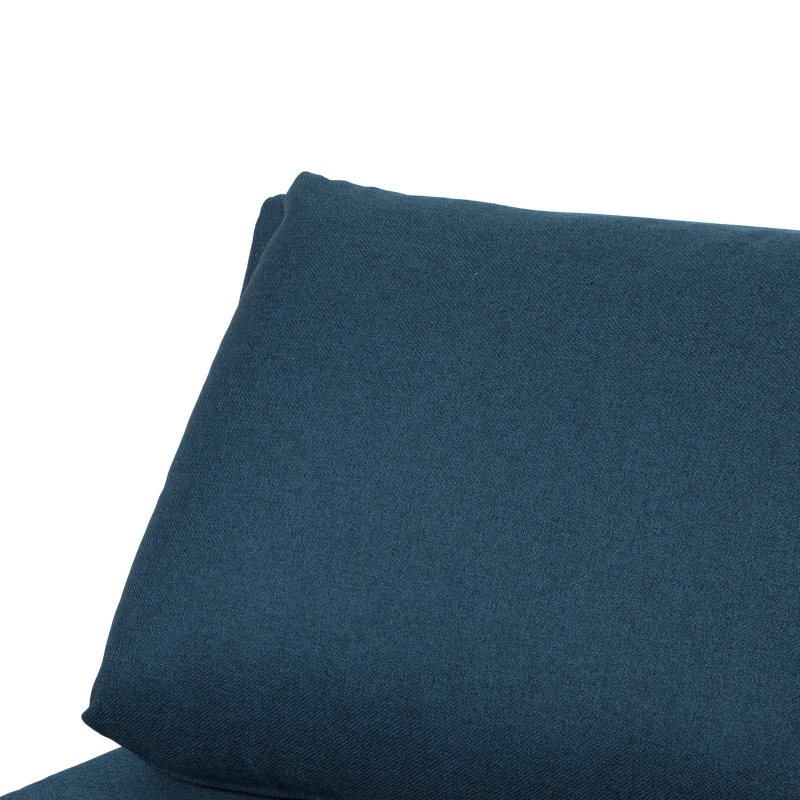 HOMCOM Canapé Convertible 2 Places, Canapé-Lit Clic-Clac 3 en 1 avec Dossier Réglable, Oreiller, Assise Large, Bleu