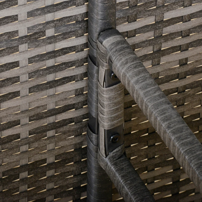 Outsunny 18-delig poly rotan 110,5 cm x 62 cm x 82 cm