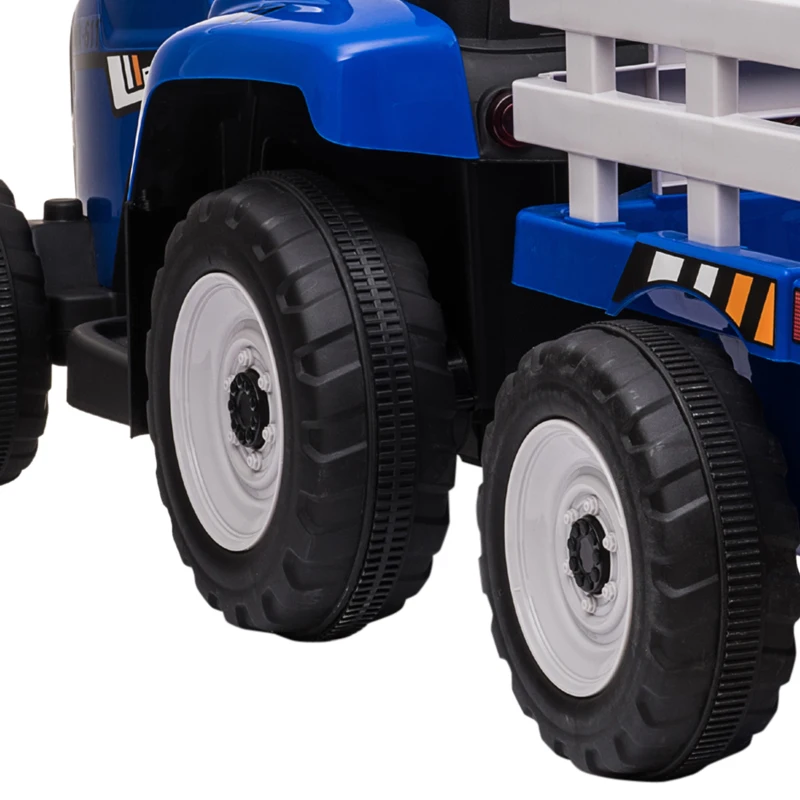 HOMCOM Tracteur électrique avec remorque amovible, pour enfants de 3 à 6 ans avec télécommande MP3 musique affichage lumières(m-11)