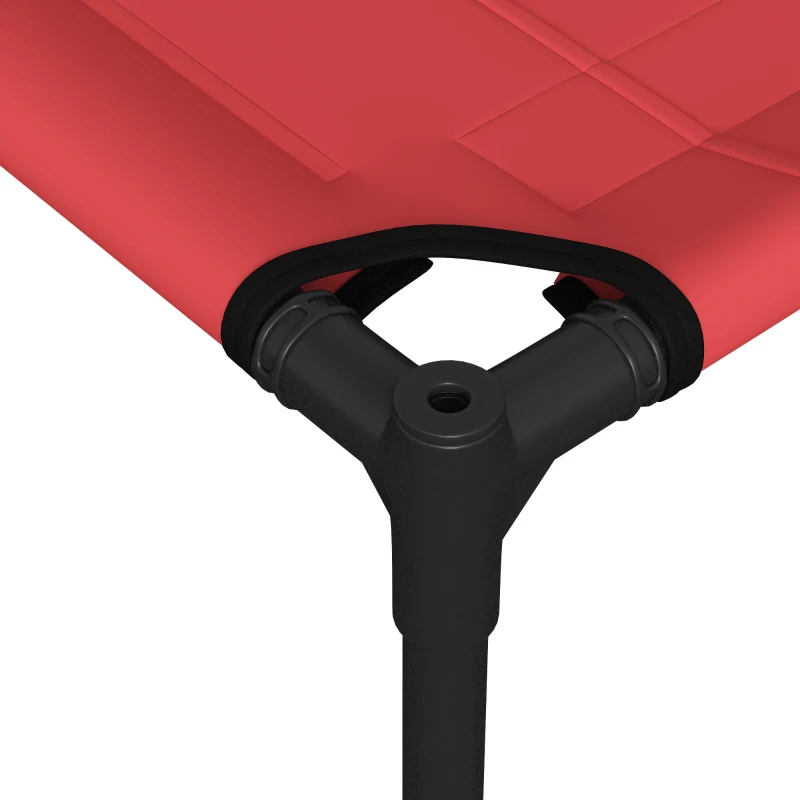 PawHut hondenligstoel outdoor hondenmand kattenmand dierenmand slaapplaats rood