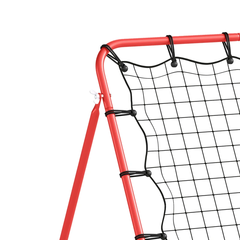 HOMCOM Filet de rebond en métal angle réglable et 20 cordes élastiques pour entraînement de football, tennis, handball 96x80x96