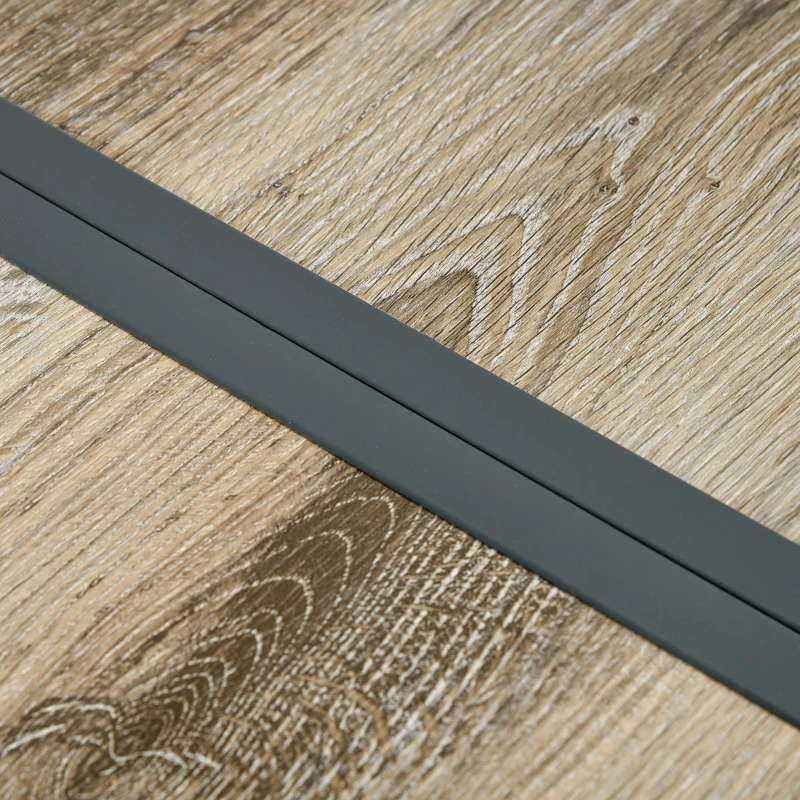 Outsunny Buitentafel voor 6 personen, houtlook, metalen frame, weerbestendig, 145 x 85 x 72 cm, Grijs
