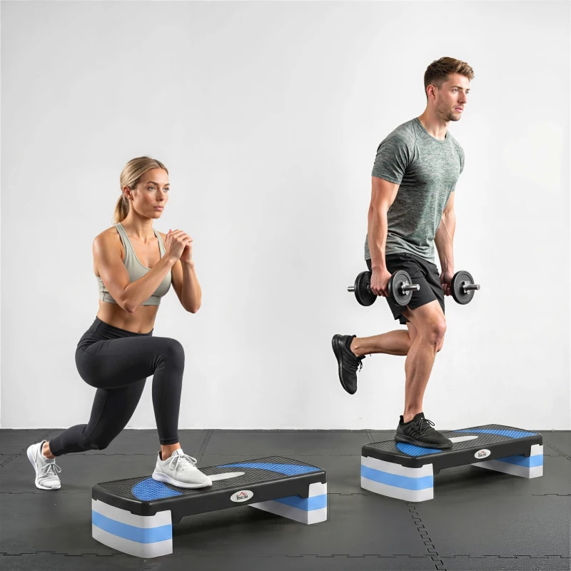 HOMCOM Stepper Aerobic Stepper in hoogte verstelbaar 10-20 cm voor thuis tot 150 kg