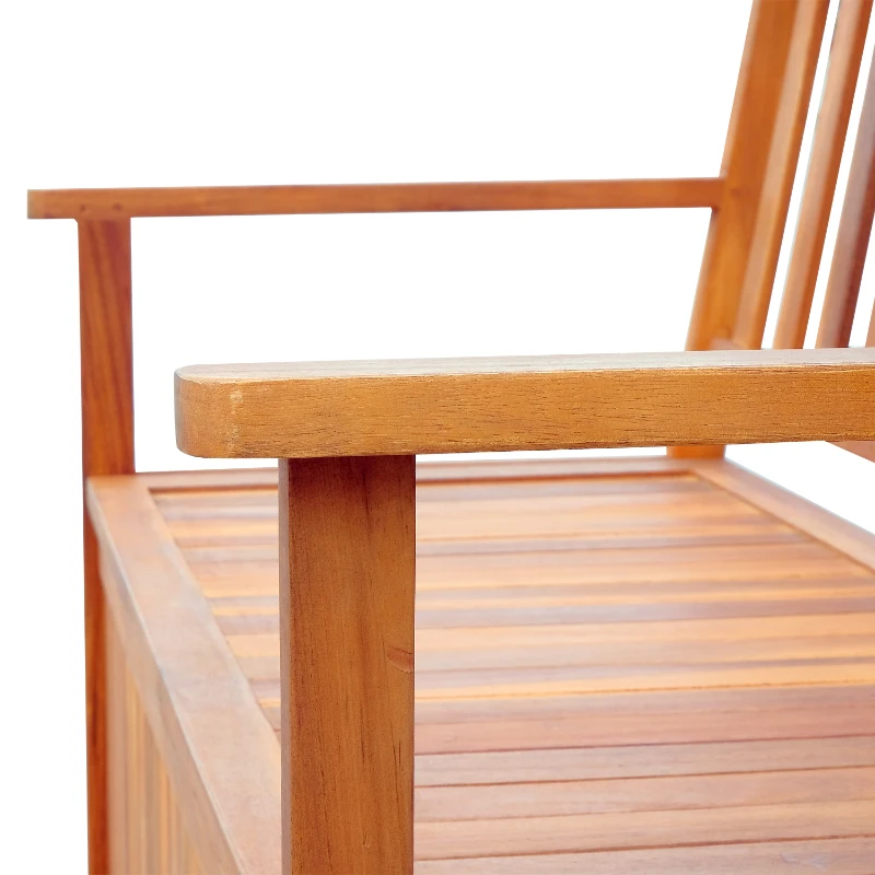 Outsunny Tuinbank met opbergruimte kistbank zitbank opbergbox 2-zitsbank hout bruin