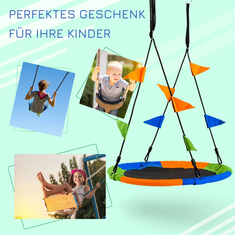 Outsunny Nestschommel kinderschommel tuinschommel belastbaar tot 150 kg
