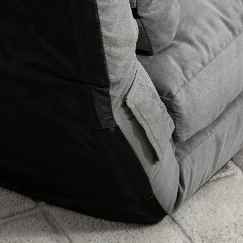 HOMCOM Vloerstoel 2-in-1 vloerstoel bed met rugleuning 7 standen verstelbaar(m-12)