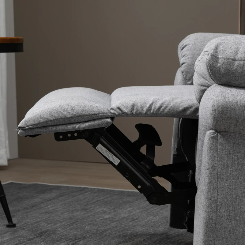 HOMCOM relaxfauteuil met ligfunctie 91 cm x 92 cm x 102 cm