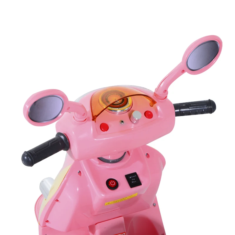 HOMCOM Elektrische kindermotorfiets elektrische motorfiets elektrische auto kindervoertuig driewieler 3 km/u(m-8)