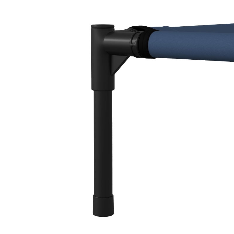 PawHut Hondenbed Metaal Oxford Stof Donkerblauw + Zwart