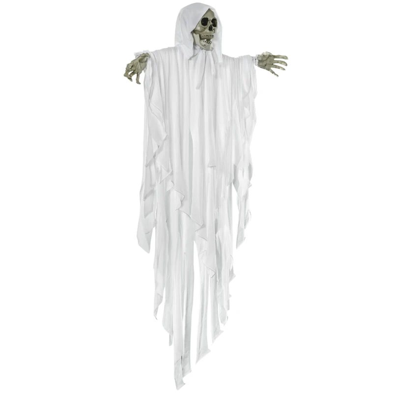 Outsunny Halloween-decoratie spook met speciale effecten en geluidsfunctie 100 cm x 18 cm x 153 cm