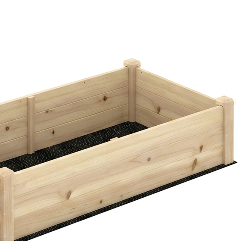 Outsunny bloembak, plantenbak met 2 plantplekken voor groenten in de tuin