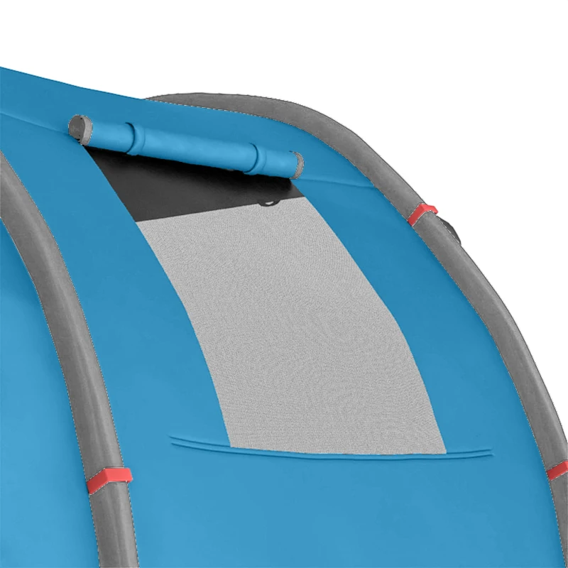 Outsunny Campingtent Trekkingtent Tent, weerbestendig, 2 ruimtes,  475 x 264  cm Breedte x 172, Blauw