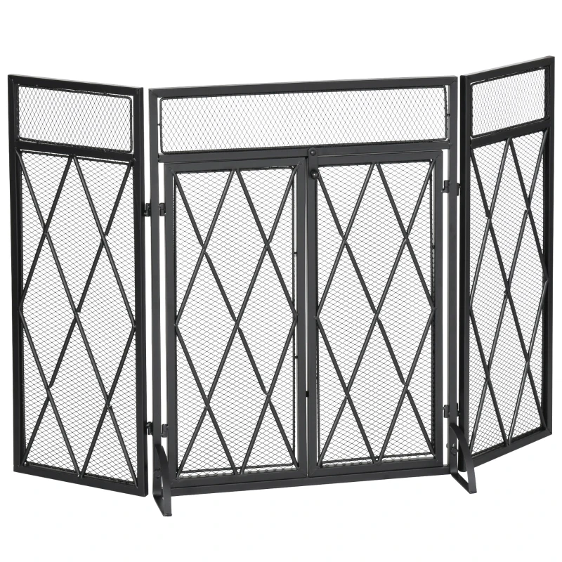 HOMCOM haardscherm 120 cm x 11,5 cm x 79 cm