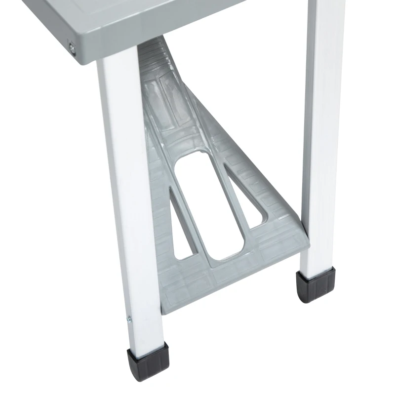 Outsunny® campingtafel set picknicktafel zitgroep klaptafel met 4 stoelen aluminium 135 x 82 x 66 cm | Aosom.nl