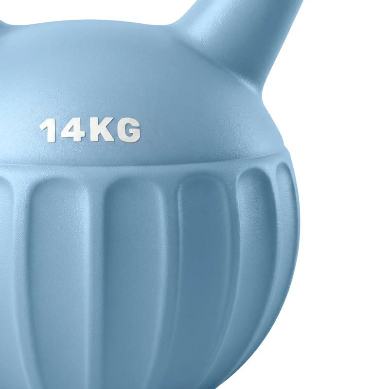 SPORTNOW Kettlebell 14 kg, haltère avec poignée Antidérapante, haltère à boule, musculation, entraînement, pour gym, bleu