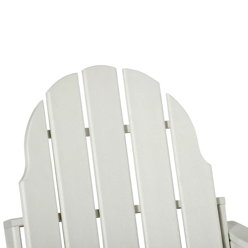 Outsunny tuinstoel, klapstoel, ergonomisch design, weerbestendig, kunststof, wit, 73 x 82 x 88 cm