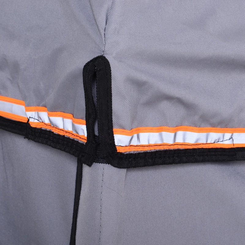 HOMCOM Transportaanhanger fietsaanhanger fiets opvouwbaar CargoTrailer grijs(m-8)