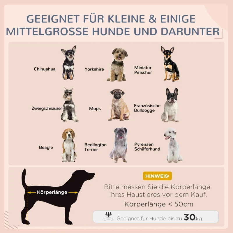 PawHut Hondenkennel Huisdierbed Hondenmand, weerbestendig, afneembaar kussen, Grijs