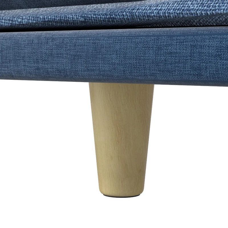 PawHut Hondenbank, huisdierenbank, huisdierenbed, afneembare en wasbare bekleding, natuurlijk + donkerblauw