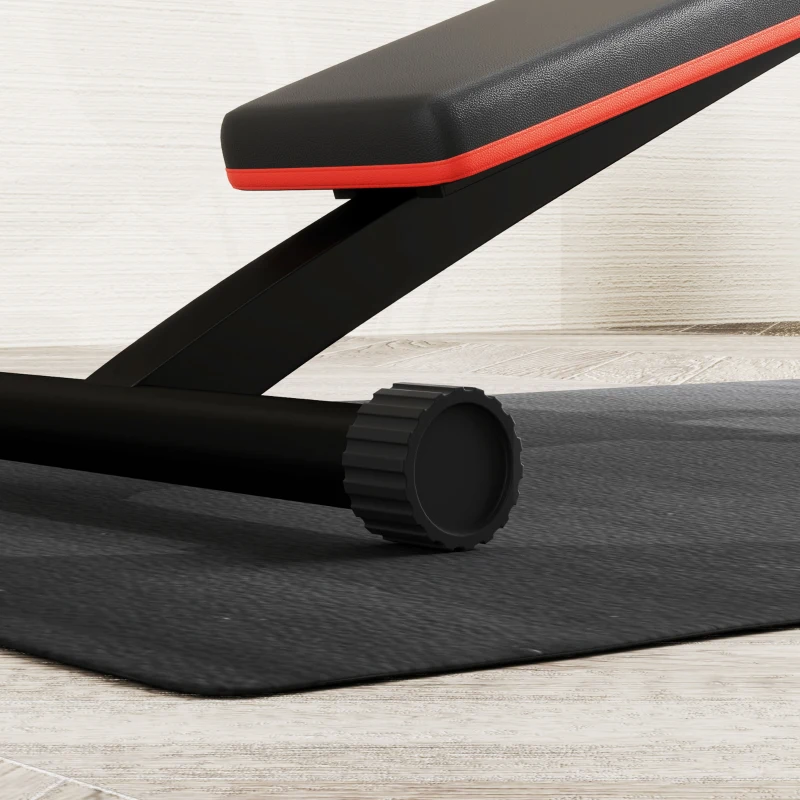 HOMCOM Bodenschutzmatte für Fitnessgeräte rutschfest Fitnessmatte 4 mm Dicke Unterlegmatte 200x100 cm Schwarz