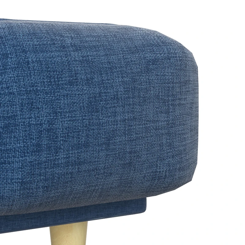 PawHut Hondenbank, huisdierenbank, huisdierenbed, afneembare en wasbare bekleding, natuurlijk + donkerblauw