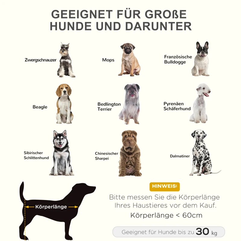 PawHut Hondenmand slaapplaats hondenbed hondenbank huisdierenmand kattenmand bruin